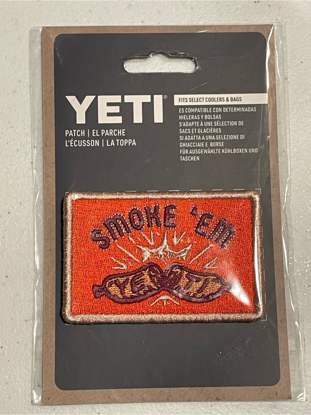 YETI 'Smoke 'Em' Embroidered Patch - Orange Collectors Chicago RARE!!